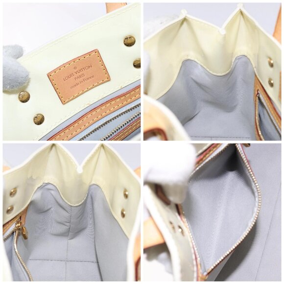 LOUIS VUITTON Monogram Vernis Reade PM Hand Bag Perle M91336 LV Auth 141487 - Picture 15 of 16